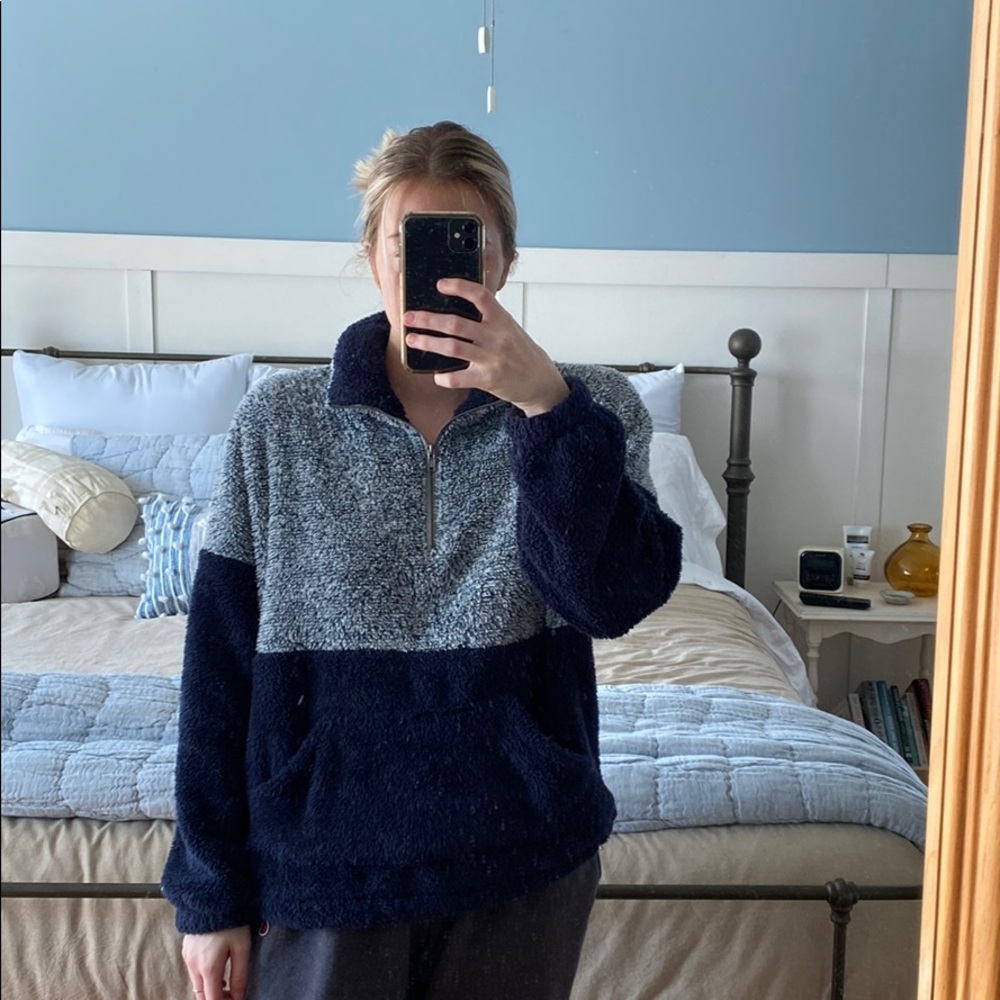Quarter Zip Fuzzy Fleece! By Doe & Rae